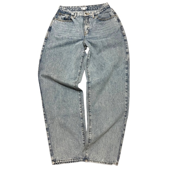 GOOD AMERICAN Baggy Tapered Jeans 2/26 Light Exc Cond Tall Worthy (33.75" ins.) - Picture 1 of 4